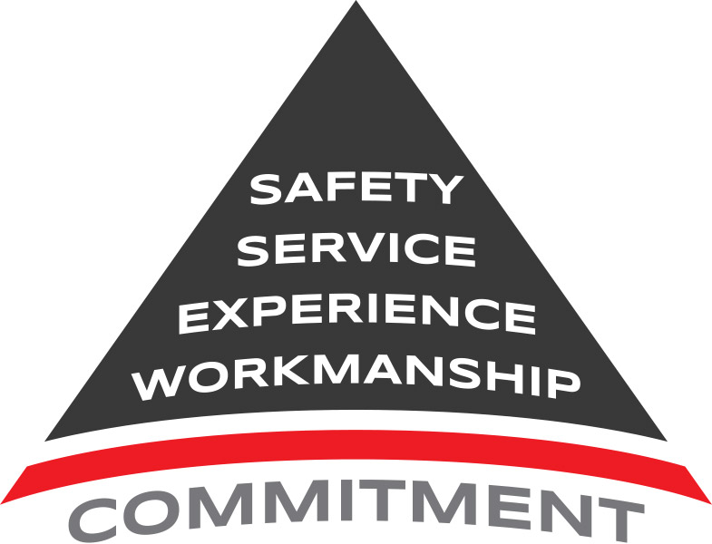 Safety, Service, Experience, Workmanship, Commitment